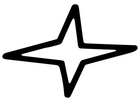 Printable Coloring Page for Kids. Black and White Star Icon Isolated Illustration.の写真素材