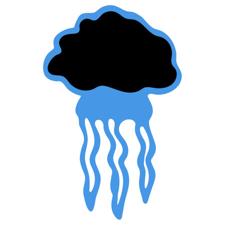 Hand Drawn Colorful Jellyfish Clipart Isolated on White Background.の写真素材