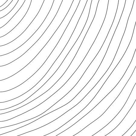 Black and White Digital Paper with Stripes. Black Curves on White Background.