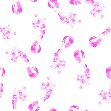 A high-contrast pattern of footprints on a white background, conveying a bold and edgy artistic design.の写真素材