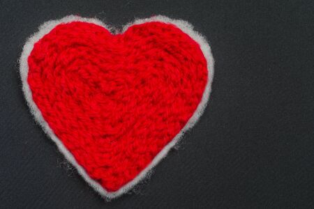 Heart knit. Valentines day backgroundの写真素材