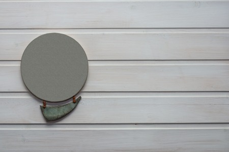 The Mock up of the poster frame on the wallの写真素材