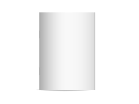 Vector mock up of booklet isolated. Closed vertical magazine, brochure or notebook template on white background.のイラスト素材