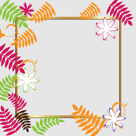 Autumn sale flyer template with lettering. Bright leaves. Poster, card, label, banner design. Vector EPS10のイラスト素材