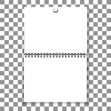 Spiral blank wall calendar template design.のイラスト素材