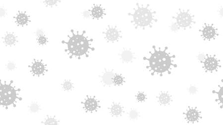 Vector seamless background design with coronavirus bacteria. Stay at home.のイラスト素材