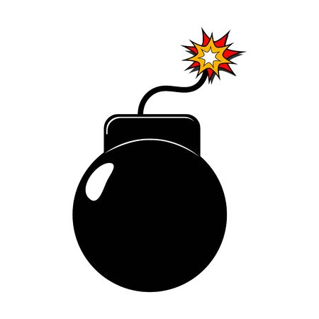 Bomb or dynamite. Flat cartoon icon. Vector illustrationのイラスト素材