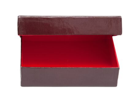 Open gift box isolated on whiteの写真素材