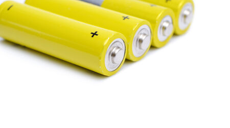 Battery cell isolated on white background