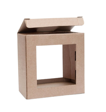 Cardboard box isolated on a white background