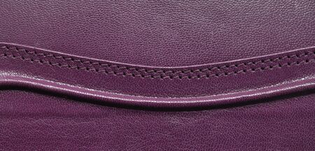 fragment of an piece of tanned violet leather. Leather textureの写真素材