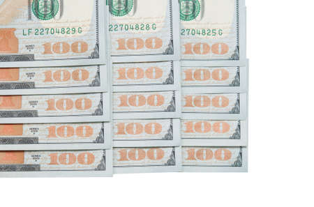 Figures. Fragment of $100 banknotes.の写真素材