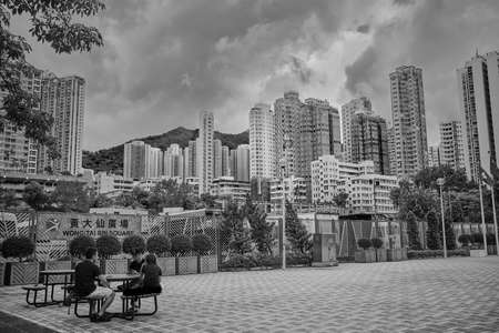 Wong Tai Sin Square, Wong Tai Sin Temple is a well known shrine and tourist attraction in Hong Kong.のeditorial素材