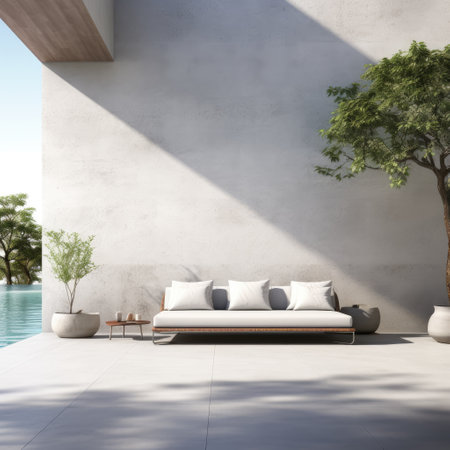 modern bright interiors apartment 3D rendering illustration computer generated image not photosの素材