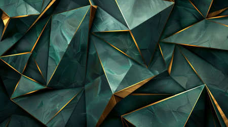 Abstract 3d rendering of green polygonal background. Abstract polygonal background.の素材