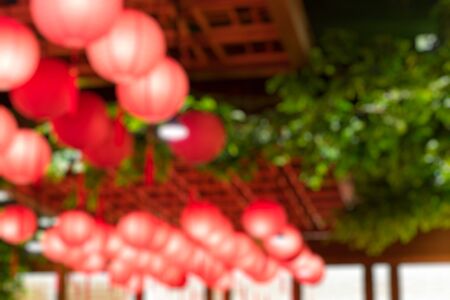 blur background, Chinese lanternsの写真素材