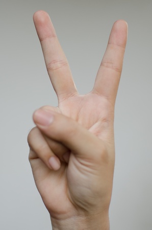 Two fingerの写真素材