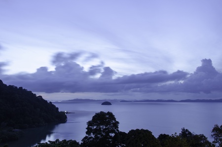 morning sky at seaの写真素材