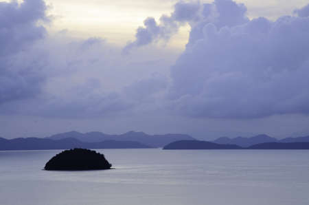 Dusk islandの写真素材