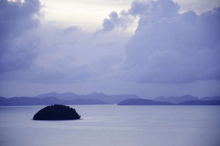 Dusk islandの写真素材