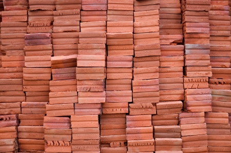 Red brick blockの写真素材