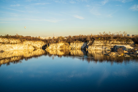 Zakrzowek lake in Krakow, Polandの写真素材