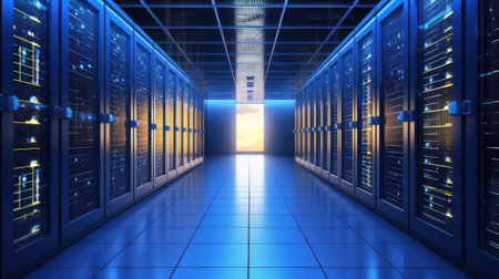 Modern Data Center With Serversの素材