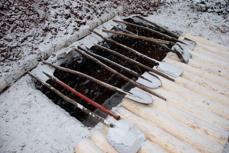 Bashkir funeral according to Muslim custom.の写真素材