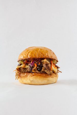 pulled pork sandwichの写真素材