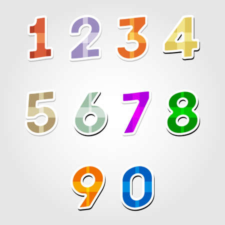 vector set numberのイラスト素材