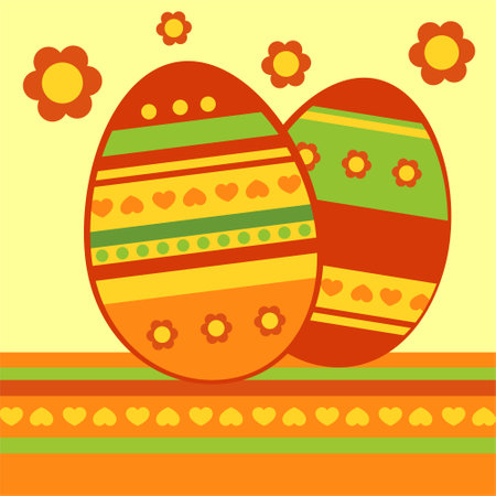 vector background easter eggsのイラスト素材
