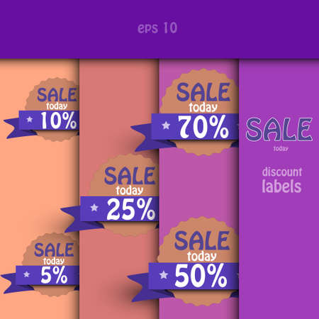 vector set vintage labelsのイラスト素材