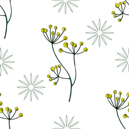 Vector Wildflowers floral botanical flowers. Black and white engraved ink art. Seamless background pattern.のイラスト素材
