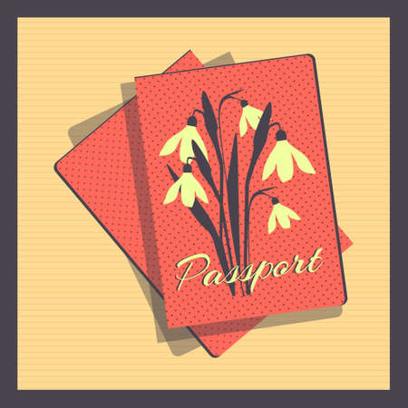 passport cover vector designのイラスト素材