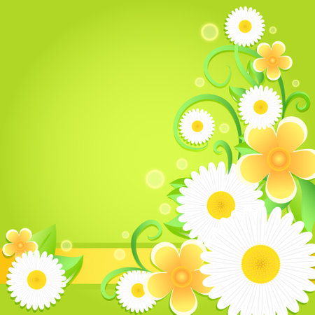 spring floral background vector illustrationのイラスト素材