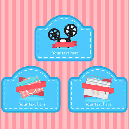 retro background vector illustrationのイラスト素材