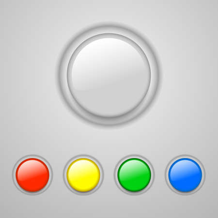 vector set colorful buttonsのイラスト素材