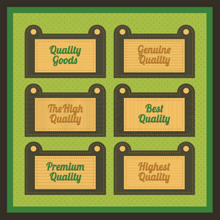 vector collection vintage retro labelsのイラスト素材