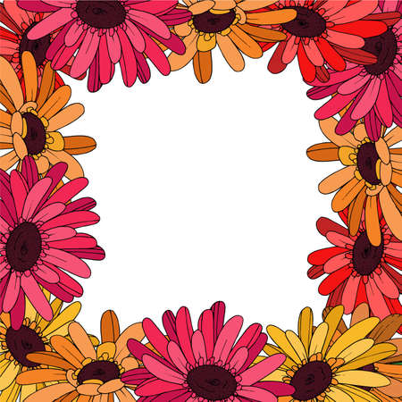 vector gerbera floral botanical flowerのイラスト素材