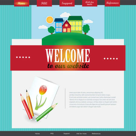 vector website design templateのイラスト素材