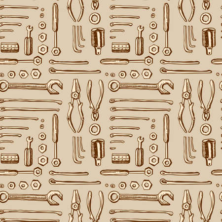 pattern tools for car repairのイラスト素材
