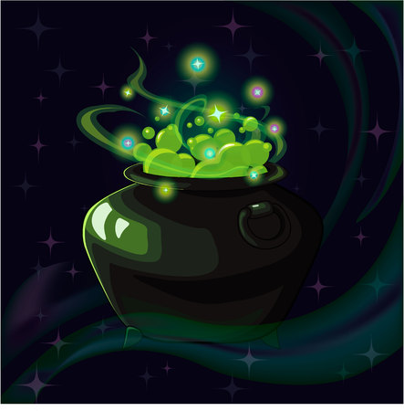 Magic witch potのイラスト素材