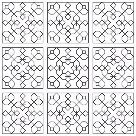 Cross Stitch Illustration Seamless Repeat Textile Pattern Designのイラスト素材