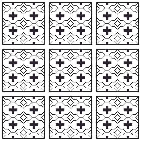 Cross Stitch Illustration Seamless Repeat Textile Pattern Designのイラスト素材