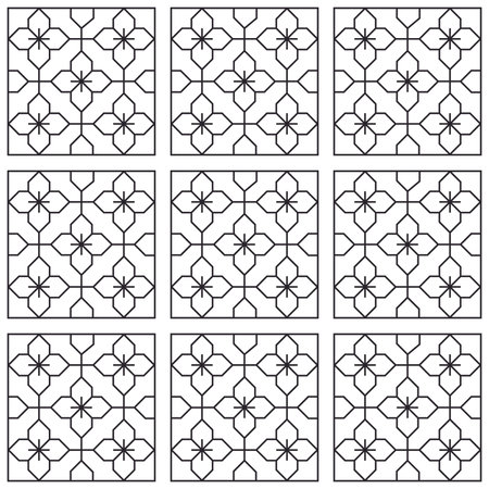 Cross Stitch Illustration Seamless Repeat Textile Pattern Designのイラスト素材