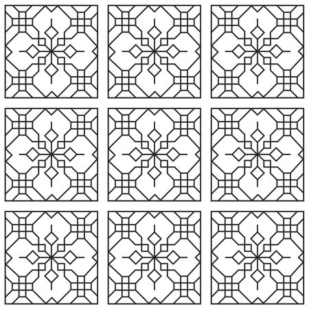 Cross Stitch Illustration Seamless Repeat Textile Pattern Designのイラスト素材