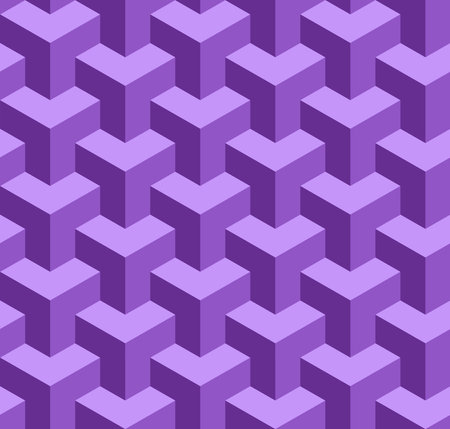 Seamless repeating geometric pattern illustration textile design circle square triangle polygon 3Dのイラスト素材