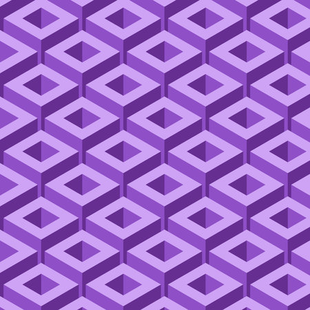 Seamless repeating geometric pattern illustration textile design circle square triangle polygon 3Dのイラスト素材