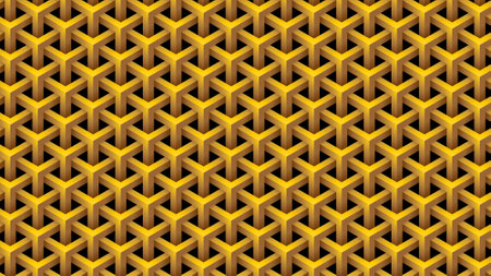 Seamless repeating geometric pattern illustration textile design circle square triangle polygon 3Dのイラスト素材