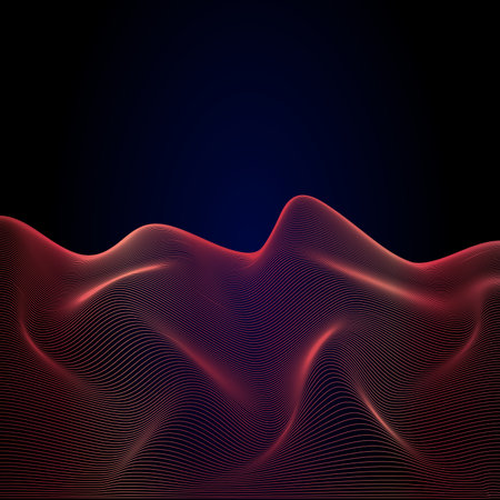 Abstract background with dynamic waves. Vector illustration. EPS 10. Gradient mesh.のイラスト素材